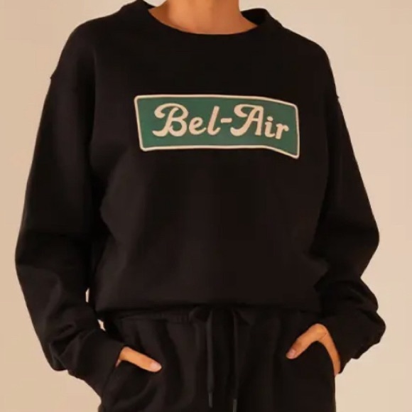 Bel-Air Sweatshirt In Black With Green - Picture 2 of 6